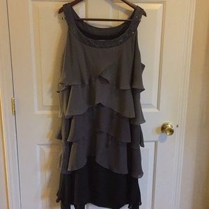 Sleeveless Grey Ombré Dress